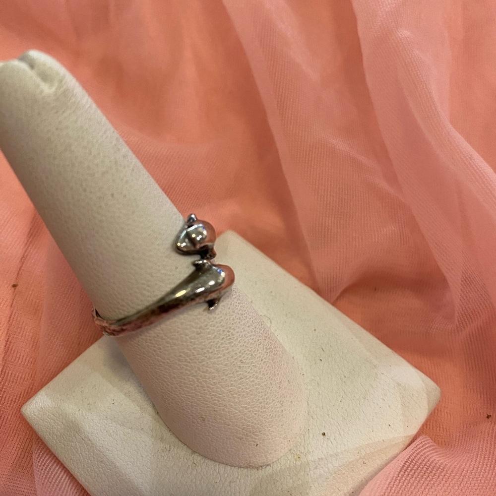 SS DOUBLE DOLPHIN RING - Picture 5 of 5